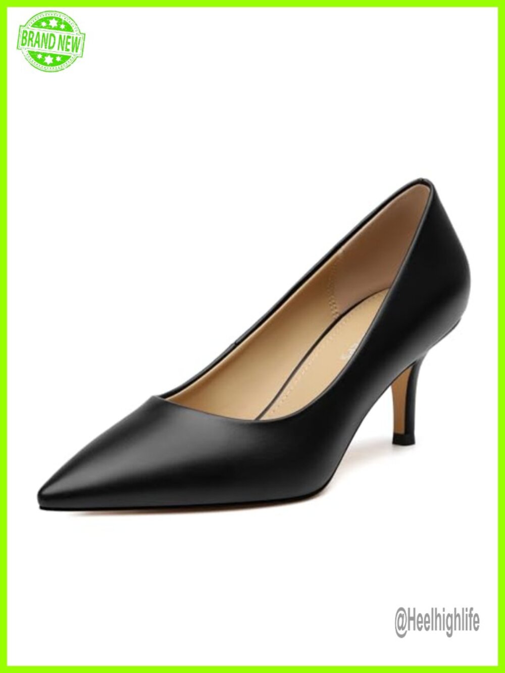Pointed Toe Low Heels Pumps 2.5 Inch Comfortable Wedding Dressy Shoes